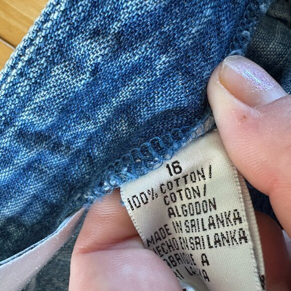 Vintage Liz Claiborne Denim Skirt Size 16 Jean Skirt mid-thigh Midi Mini - Picture 6 of 9